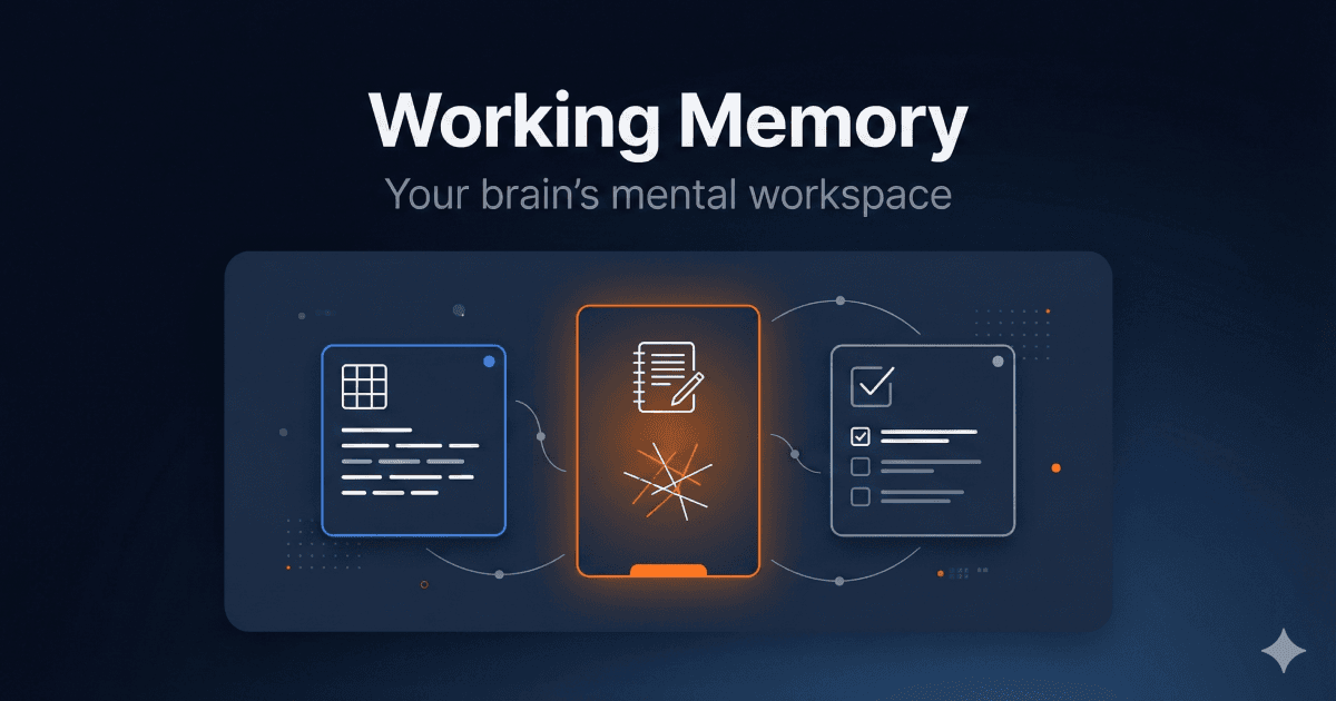 Working Memory Explained: The Mental Workspace Behind Focus
